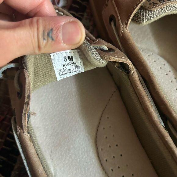 Sperry Women’s Top Sider Beige Leather Boat Shoes 8M - Picture 11 of 16